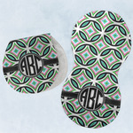 Geometric Circles Burp Pads - Velour - Set of 2 w/ Monogram