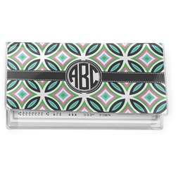 Geometric Circles Vinyl Checkbook Cover (Personalized)