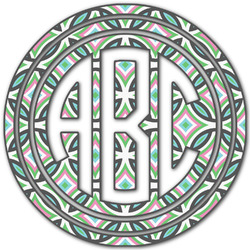 Geometric Circles Monogram Decal - Medium (Personalized)