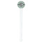 Geometric Circles White Plastic 7" Stir Stick - Round - Single Stick