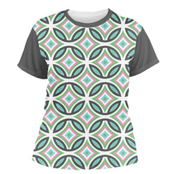 Geometric Circles Women's Crew T-Shirt - Large