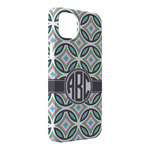 Geometric Circles iPhone Case - Plastic - iPhone 14 Plus (Personalized)