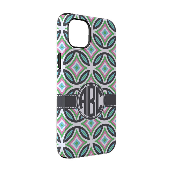 Custom Geometric Circles iPhone Case - Rubber Lined - iPhone 14 (Personalized)