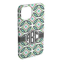 Geometric Circles iPhone Case - Plastic - iPhone 15 Plus (Personalized)