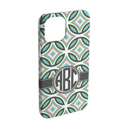 Geometric Circles iPhone Case - Plastic - iPhone 15 Pro (Personalized)