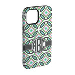 Geometric Circles iPhone Case - Rubber Lined - iPhone 15 Pro (Personalized)