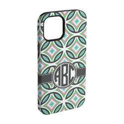 Geometric Circles iPhone Case - Rubber Lined - iPhone 15 Pro (Personalized)