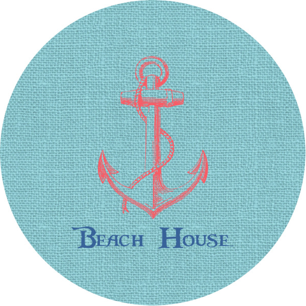 Custom Chic Beach House Multipurpose Round Labels - 1"