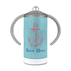 Chic Beach House 12 oz Stainless Steel Sippy Cup