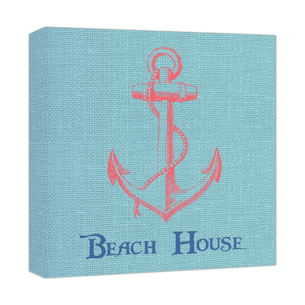 Custom Chic Beach House Canvas Print - 12x12