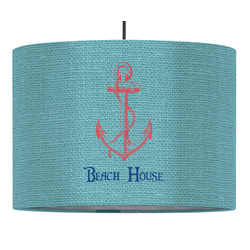 Chic Beach House 16" Drum Pendant Lamp - Fabric