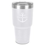 Chic Beach House 30 oz Stainless Steel Tumbler - White - Single-Sided