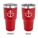 Chic Beach House 30 oz Stainless Steel Tumbler - Red - Double Sided