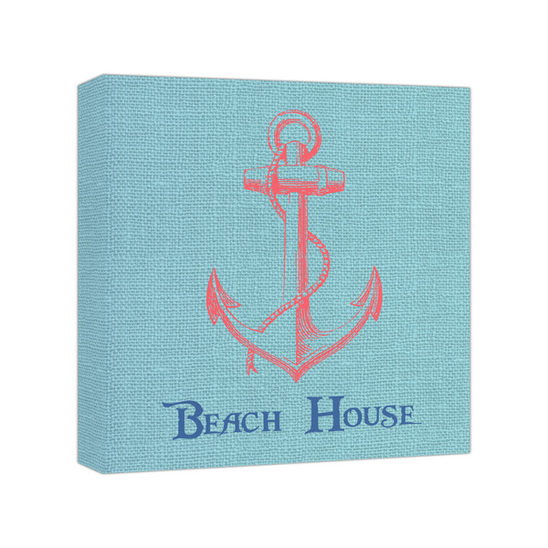 Custom Chic Beach House Canvas Print - 8x8