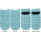 Chic Beach House Adult Ankle Socks - Double Pair - Front and Back - Apvl