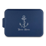 Chic Beach House Aluminum Baking Pan with Navy Lid