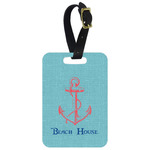 Chic Beach House Metal Luggage Tag