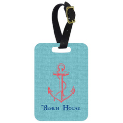 Chic Beach House Metal Luggage Tag