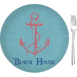 Chic Beach House 8" Glass Appetizer / Dessert Plates - Single or Set