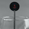 Chic Beach House Black Plastic 5.5" Stir Stick - Round - Main