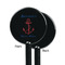 Chic Beach House Black Plastic 5.5" Stir Stick - Single Sided - Round - Front & Back