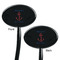 Chic Beach House Black Plastic 7" Stir Stick - Double Sided - Oval - Front & Back