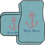 Chic Beach House Car Floor Mats Set - 2 Front & 2 Back