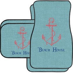 Chic Beach House Car Floor Mats Set - 2 Front & 2 Back