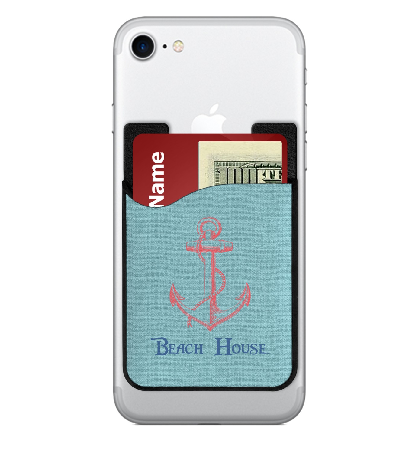 Custom Chic Beach House 2 in 1 Cell Phone Credit Card Holder