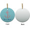 Chic Beach House Ceramic Flat Ornament - Circle Front & Back (APPROVAL)