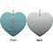 Chic Beach House Ceramic Flat Ornament - Heart Front & Back (APPROVAL)