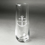 Chic Beach House Champagne Flute - Stemless Engraved - Single