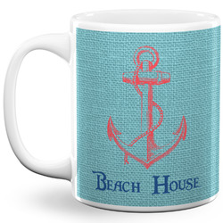Chic Beach House 11 Oz Coffee Mug - White
