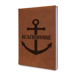 Chic Beach House Leatherette Journal - Single Sided
