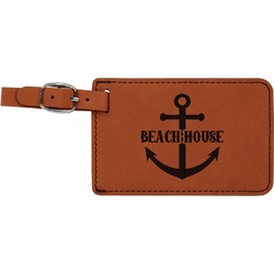 Chic Beach House Leatherette Luggage Tag