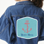 Chic Beach House Twill Iron On Patch - Custom Shape - 3XL