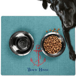 Chic Beach House Dog Food Mat - Large