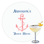 Chic Beach House Printed Drink Topper - 3.5"