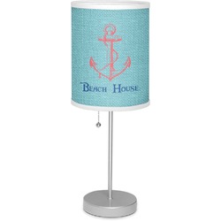 Chic Beach House 7" Drum Lamp with Shade Polyester