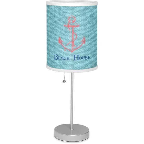 Custom Chic Beach House 7" Drum Lamp with Shade Linen