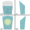 Chic Beach House French Fry Favor Box - Front & Back View