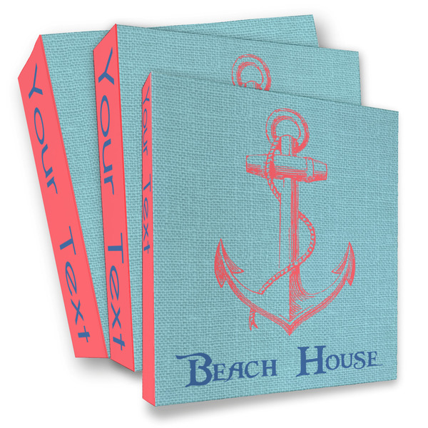 Custom Chic Beach House 3 Ring Binder - Full Wrap