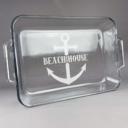 Chic Beach House Glass Baking Dish with Truefit Lid - 13in x 9in