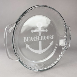 Chic Beach House Glass Pie Dish - 9.5in Round