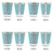 Chic Beach House Glass Shot Glass - with gold rim - Set of 4 - APPROVAL