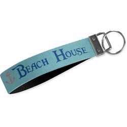 Chic Beach House Webbing Keychain Fob - Small