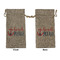 Chic Beach House Large Burlap Gift Bags - Front & Back