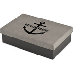 Chic Beach House Large Gift Box w/ Engraved Leather Lid