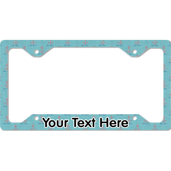 Custom Chic Beach House License Plate Frame - Style C