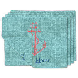 Chic Beach House Double-Sided Linen Placemat - Set of 4